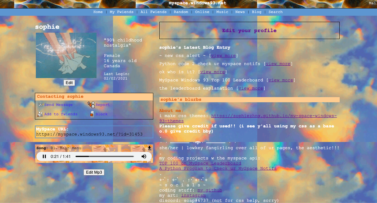 Soft Holographic Theme example